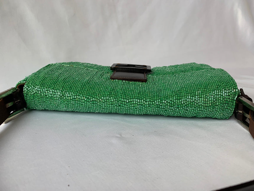 Sold Fendi Baguette Green beads Glitter