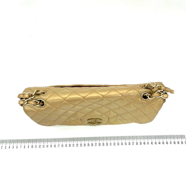 Sold Chanel Timeless/ Classic Flap Medium Gold Gem CC Turn lock