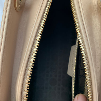 Sold Lady Dior Medium Bag Pink Cannage Leather