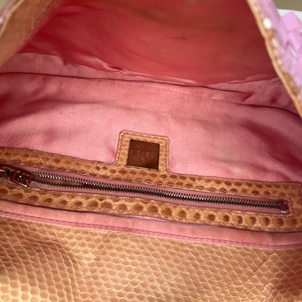 Sold Fendi Baguette Glitter Pink square sequins
