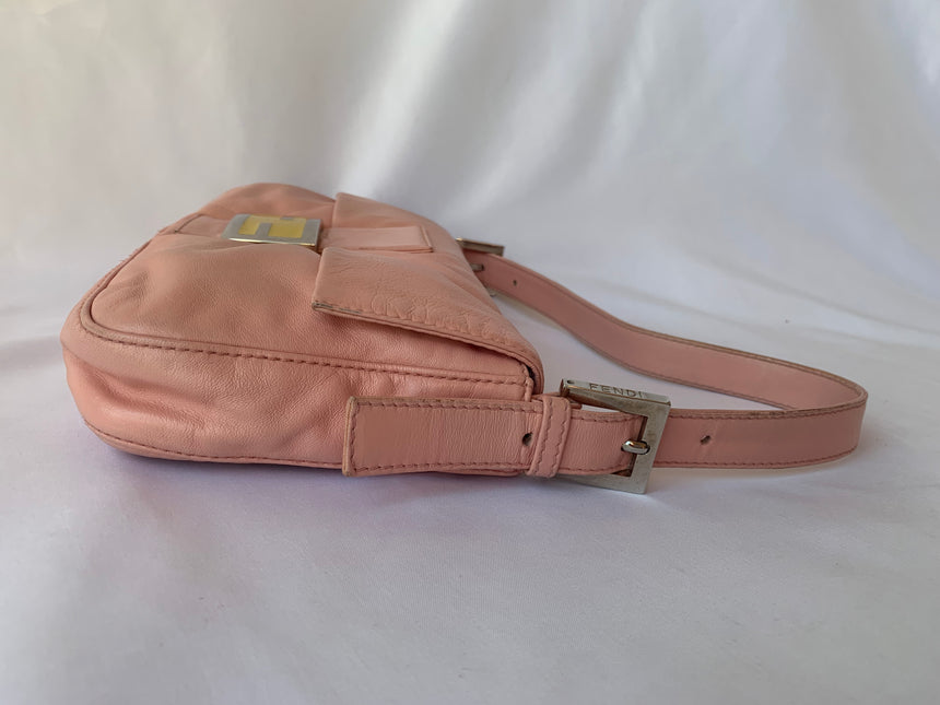 Sold FENDI Baguette Pink Lambskin Leather