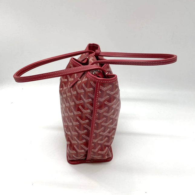 Sold Goyard Anjou Mini Tote Red/Maroon/Burgundy leather