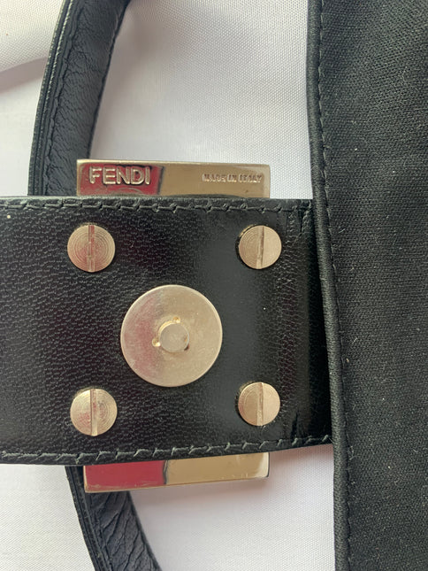 Sold FENDI Baguette Black Cloth Good Condition