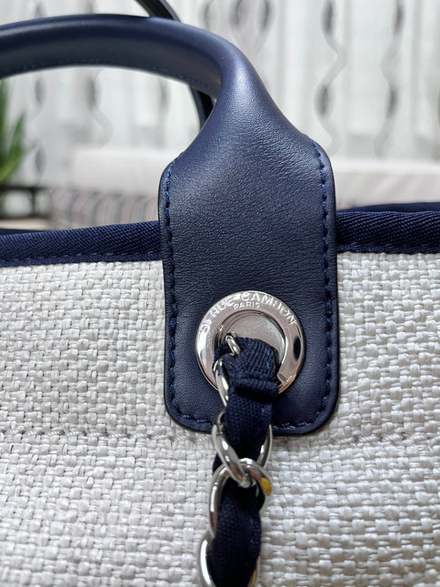 Sold Chanel Deauville Tote Medium White