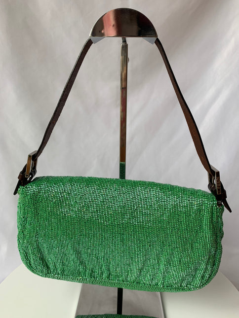 Sold Fendi Baguette Green beads Glitter