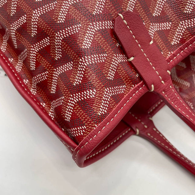 Sold Goyard Anjou Mini Tote Red/Maroon/Burgundy leather