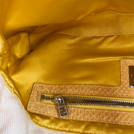 FENDI Baguette Cream canvas with Beads