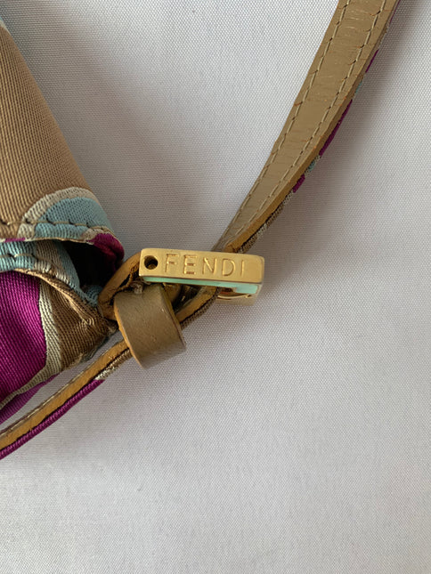 Sold FENDI Baguette Multicolor Silk with Psychedelic prints