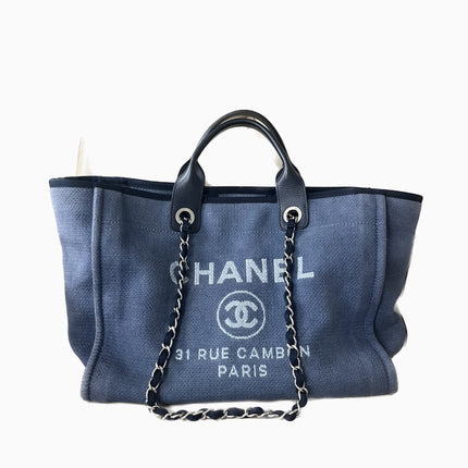 Sold Chanel Deauville Tote Denim Medium-Luxbags