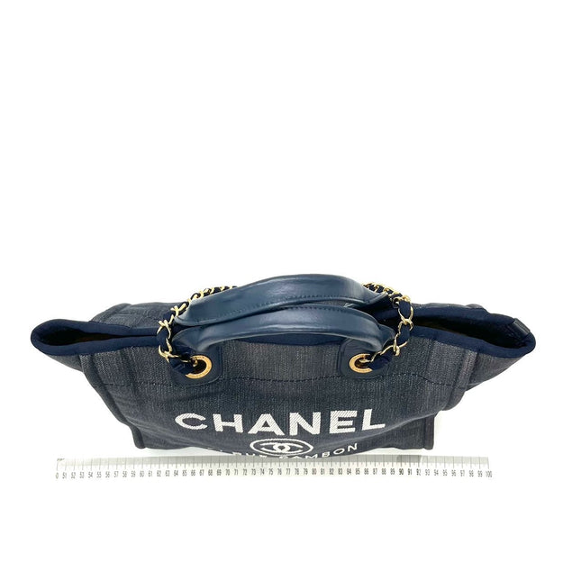 Sold Chanel Deauville Tote Denim Small