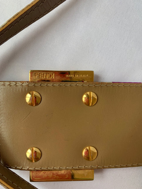 Sold FENDI Baguette Multicolor Silk with Psychedelic prints