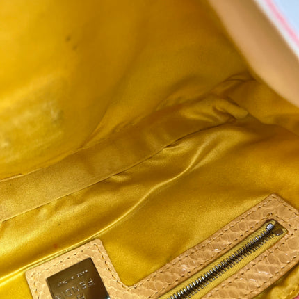 FENDI Baguette Cream canvas with Beads