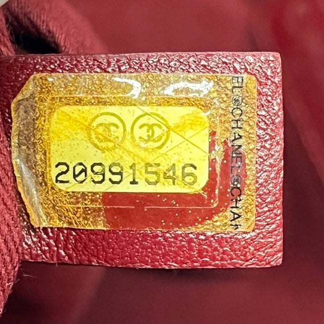 Sold Chanel Deauville Tote Red Denim Small