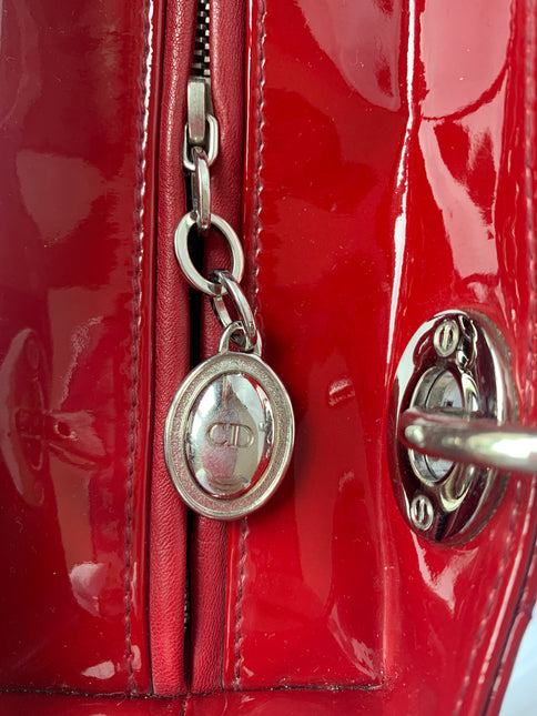 Sold Lady Dior Medium Red Patent Leather (France)