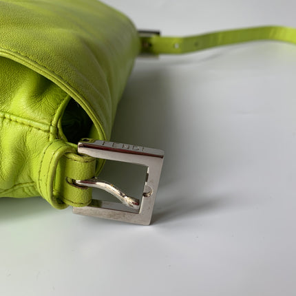 Sold Fendi Mamma Baguette Lime green lambskin leather