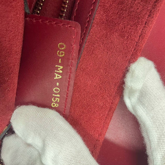 Sold Dior Saddle Scarlet Red Burgundy Medium Calfskin Smooth Leather Handbag like new