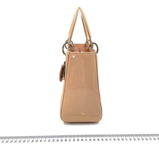 Sold Lady Dior Medium Pink Patent Leather