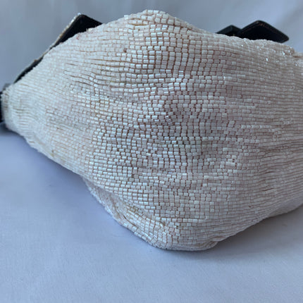 Sold Fendi Mamma Baguette White Glitter Beads