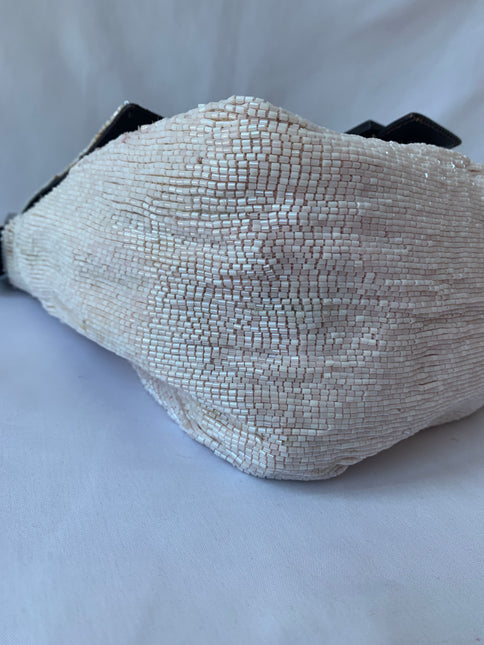 Sold Fendi Mamma Baguette White Glitter Beads