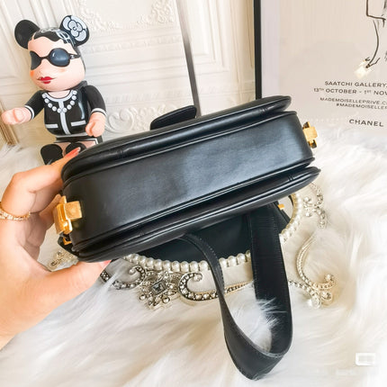 Sold CELINE Crecy Vintage Classic Flap Black Box Leather crossbody bag