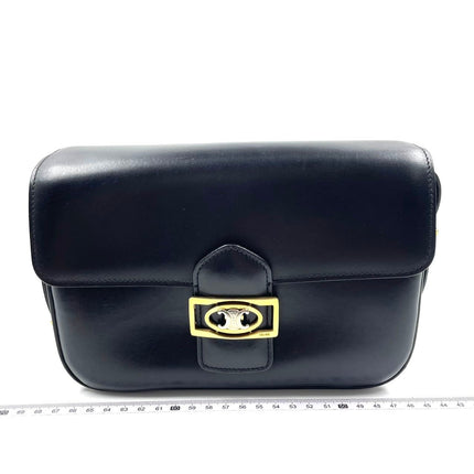 Sold CELINE Crecy Vintage Classic Flap Black Box Leather crossbody bag
