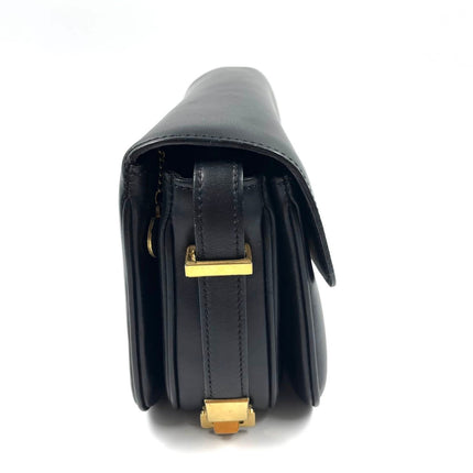 Sold CELINE Crecy Vintage Classic Flap Black Box Leather crossbody bag