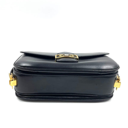 Sold CELINE Crecy Vintage Classic Flap Black Box Leather crossbody bag