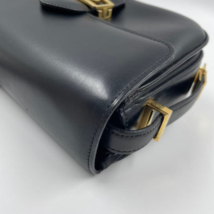 Sold CELINE Crecy Vintage Classic Flap Black Box Leather crossbody bag