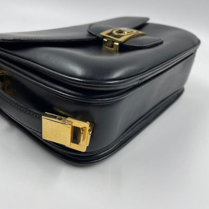 Sold CELINE Crecy Vintage Classic Flap Black Box Leather crossbody bag