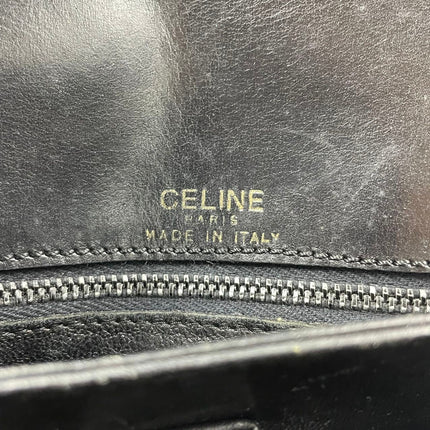 Sold CELINE Crecy Vintage Classic Flap Black Box Leather crossbody bag