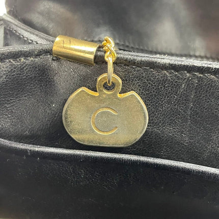 Sold CELINE Crecy Vintage Classic Flap Black Box Leather crossbody bag