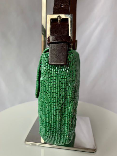 Sold Fendi Baguette Green beads Glitter