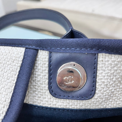 Sold Chanel Deauville Tote Medium White
