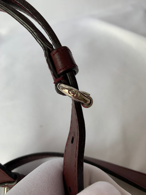 Sold Lady Dior Medium Burgundy Cannage Lambskin Leather with strap