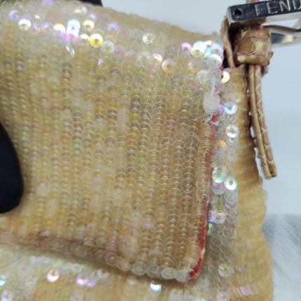 Sold Fendi Baguette Little Mermaid Glitter Pink circle sequins