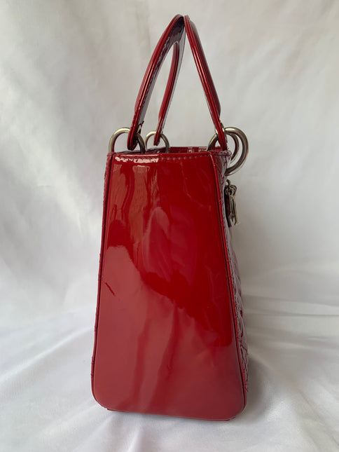 Sold Lady Dior Medium Red Patent Leather (France)