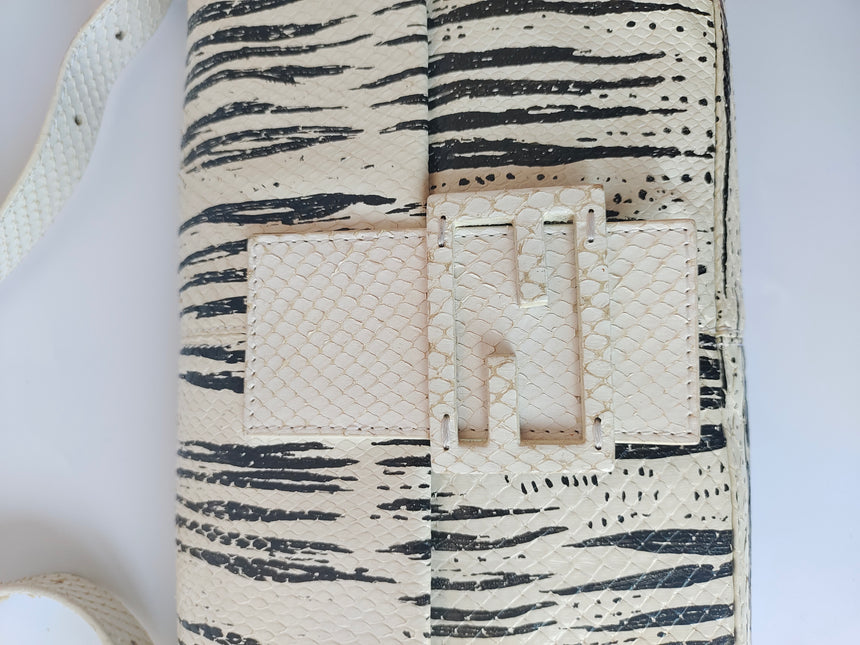 Sold Fendi Baguette in Python leather zebra print