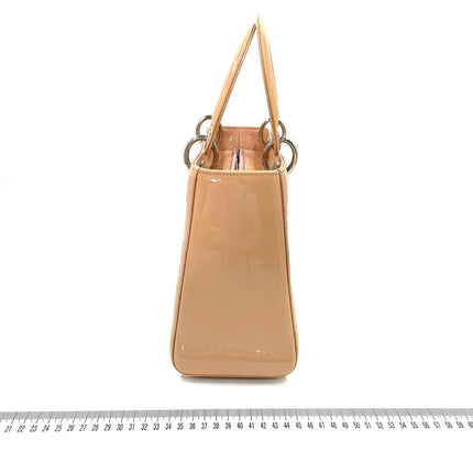 Sold Lady Dior Medium Pink Patent Leather