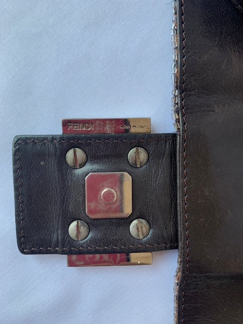 Sold FENDI Baguette chocolate brown sequins excellent condition
