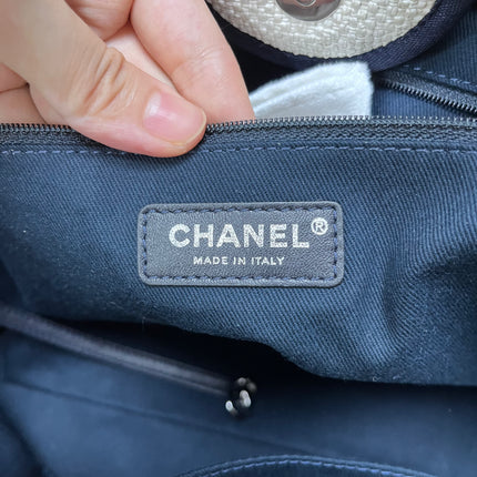 Sold Chanel Deauville Tote Medium White