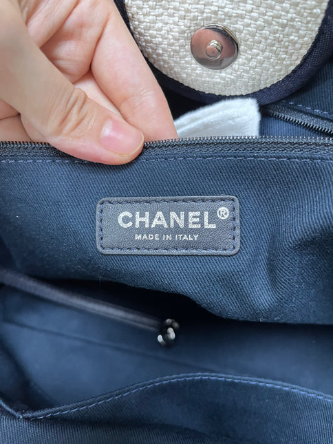 Sold Chanel Deauville Tote Medium White