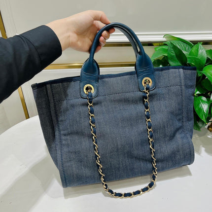 Sold Chanel Deauville Tote Denim Small