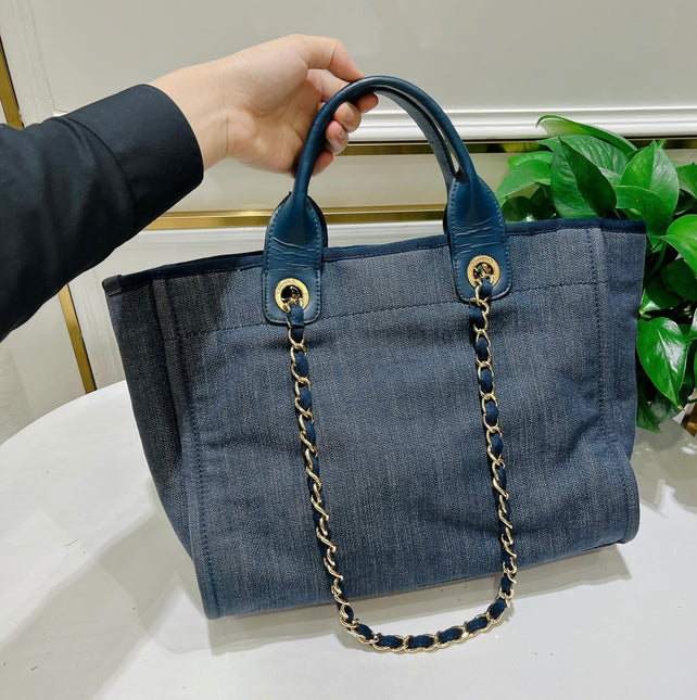 Sold Chanel Deauville Tote Denim Small