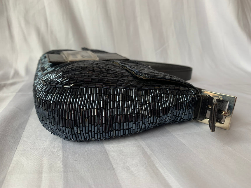 Sold Fendi Baguette Black waterfall Glitter