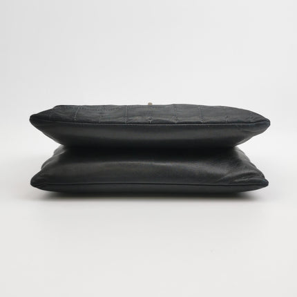 Chanel 2.55 Black Lambskin Square Stitching Shoulder Bag