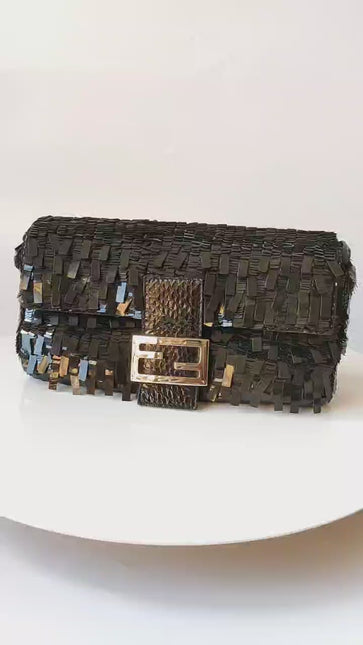 Sold Fendi Baguette Glitter black sequins
