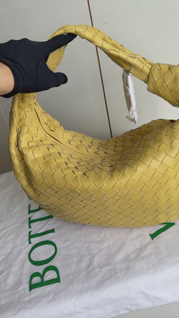 Bottega Veneta Jodie Small Yellow Lambskin Leather