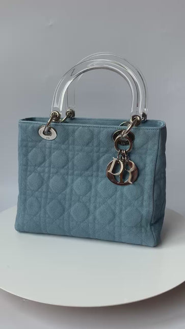 Sold Lady Dior Denim Vintage Medium size