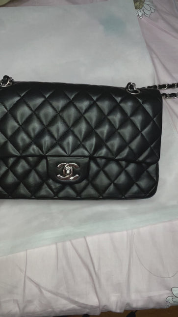 Sold Chanel Classic Flap Black lambskin leather Silver hardware