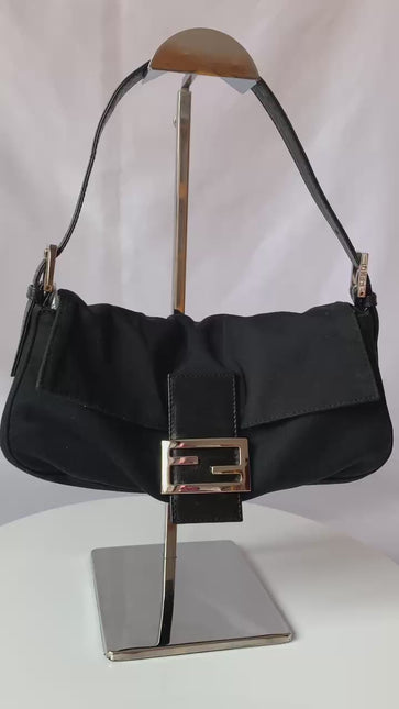 Sold FENDI Baguette Black Cloth